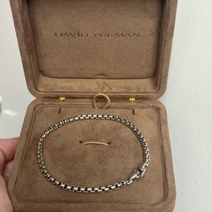 NWT David Yurman Sterling Silver Box Chain Bracelet for Men 3.6mm